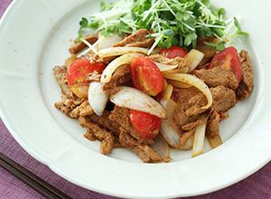 大豆のお肉とトマトのしょうが焼き-レシピのメイン写真