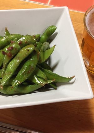 お箸で食べる!酒盗枝豆♪-レシピのメイン写真