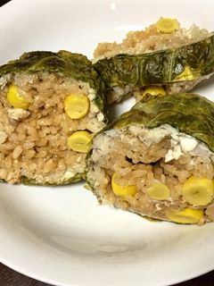 アジ飯のロールキャベツ煮(イカ飯風)-レシピのメイン写真