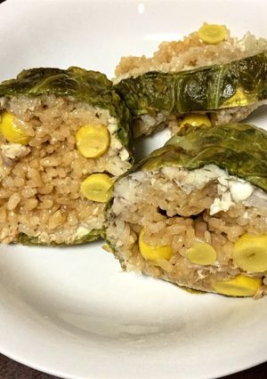 アジ飯のロールキャベツ煮（イカ飯風）-レシピのメイン写真