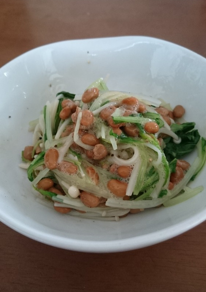 えのきと水菜の納豆和え-レシピのメイン写真