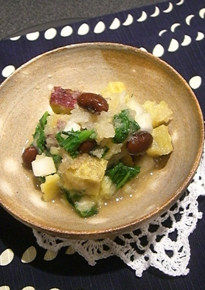 サツマイモと黒豆のおろしあえ-レシピのメイン写真