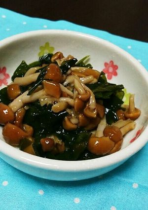 生ワカメとなめこのワサビポン酢和え☆-レシピのメイン写真