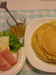 手巻き☆クレープで朝ゴハン-レシピのメイン写真
