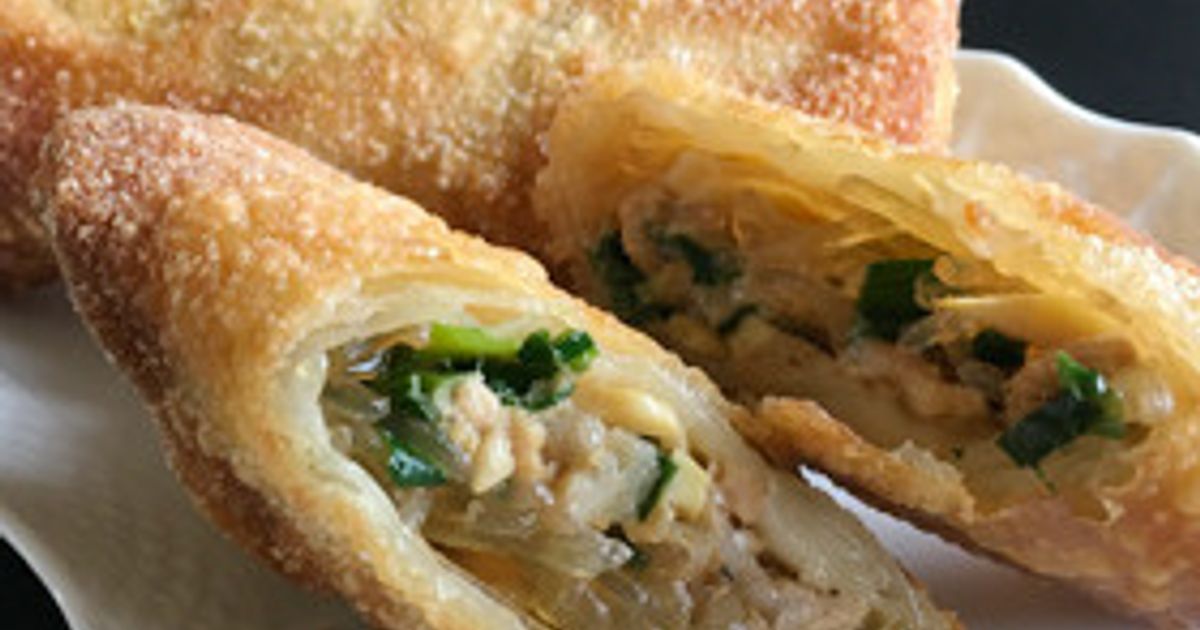 鶏肉・筍・ニラ・春雨の具だくさん簡単春巻 by way2go 【クックパッド