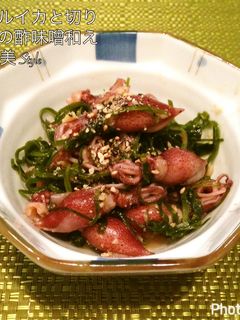 ホタルイカと切り昆布の酢味噌和え-レシピのメイン写真