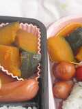 お弁当に♪レンジで１分×３かぼちゃの煮物