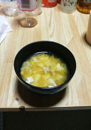 鶏ご飯の鶏照り焼きの鶏半分でス~プ。-レシピのメイン写真