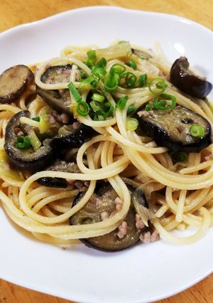 茄子と挽き肉の和風パスタ♪-レシピのメイン写真
