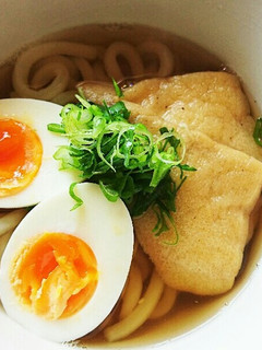 宗田節で月見きつねうどん-レシピのメイン写真