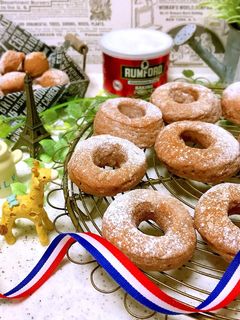 HMで♡もっちりココア焼きドーナツ♪-レシピのメイン写真