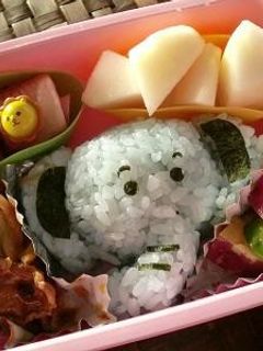 材料3つで簡単★ゾウのデコおにぎり-レシピのメイン写真