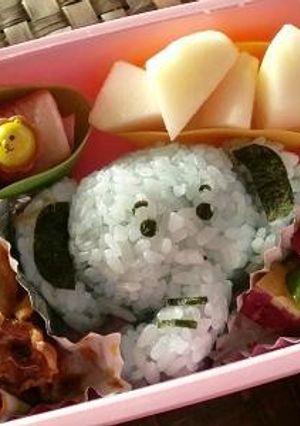 材料3つで簡単★ゾウのデコおにぎり-レシピのメイン写真