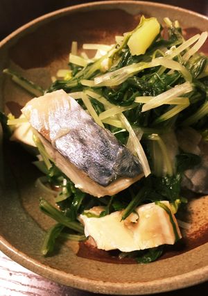 超超カンタン！絶品水菜と塩鯖の旨煮-レシピのメイン写真