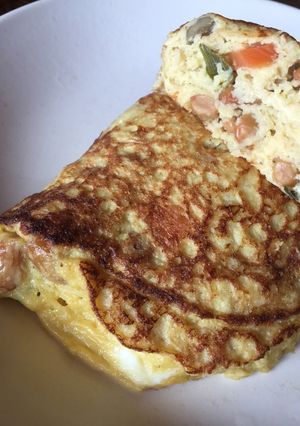 納豆と卯の花のゆっくらオムレツ-レシピのメイン写真