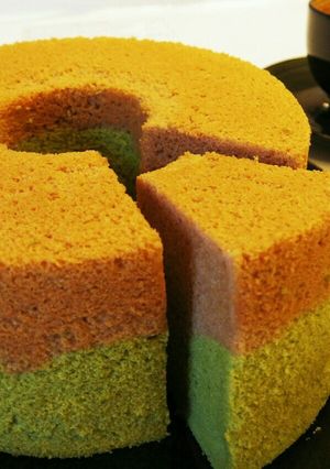 チョコと抹茶★2層のシフォンケーキ-レシピのメイン写真