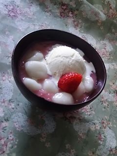 苺大福の材料が余ったら苺白玉クリーム善哉-レシピのメイン写真