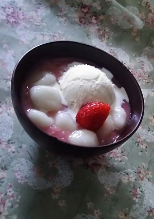 苺大福の材料が余ったら苺白玉クリーム善哉-レシピのメイン写真