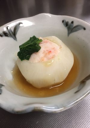 かぶらとエビの蒸し物-レシピのメイン写真