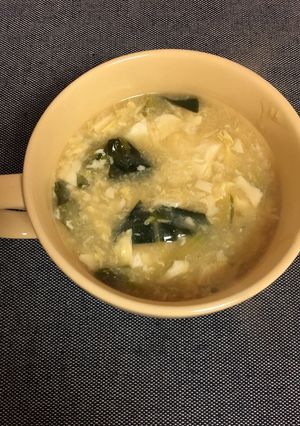 鶏ハムの茹で汁でとろりん中華風スープ-レシピのメイン写真