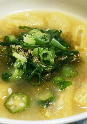 オクラと長芋のとろとろ味噌汁-レシピのメイン写真