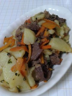 ☆簡単☆牛肉とじゃがいもの甘辛炒め-レシピのメイン写真