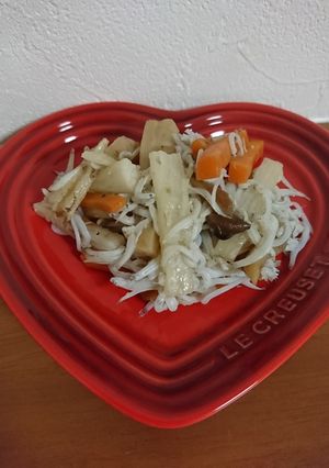 レンコン人参キノコのきんぴらアレンジ♪-レシピのメイン写真