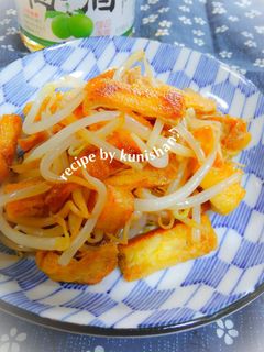 油揚げともやしの甘酢炒め♪-レシピのメイン写真