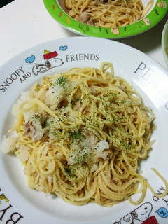 ツナと大根の淡雪和風パスタ-レシピのメイン写真