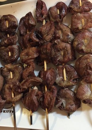 簡単! 焼き鳥 ハツ ハート(心臓) 塩-レシピのメイン写真
