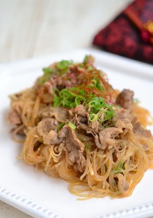 牛肉と春雨のピリ辛炒め【作りおき】-レシピのメイン写真