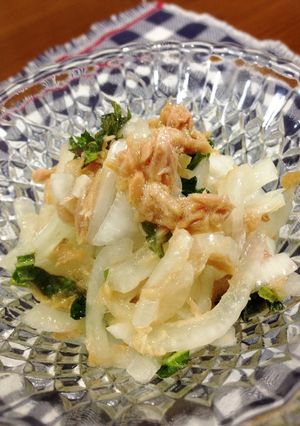 あっさり新玉ねぎとツナの黒酢和え-レシピのメイン写真