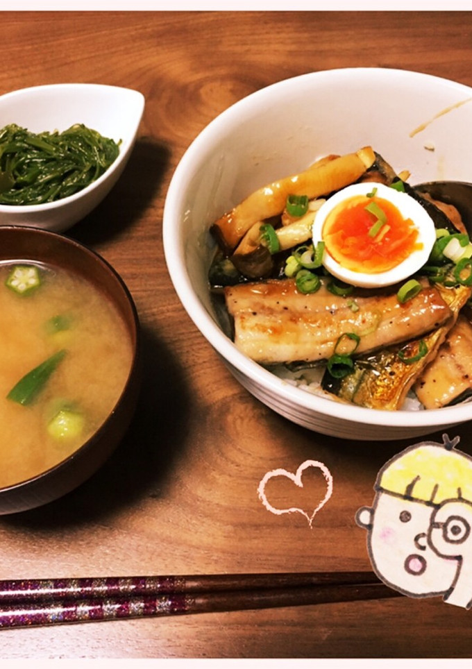 さんまの蒲焼どーん-レシピのメイン写真
