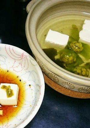 春を感じて…ふきのとうの湯豆腐-レシピのメイン写真