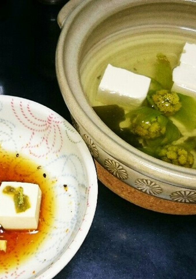 春を感じて…ふきのとうの湯豆腐-レシピのメイン写真