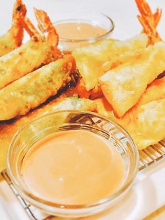 子供の日♡お弁当♡餃子の皮で海老フライ-レシピのメイン写真