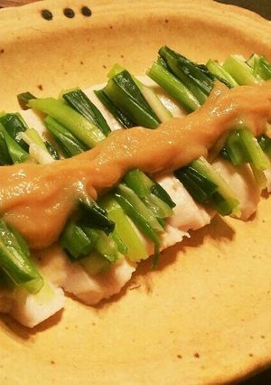 葱とサラダチキンの酢味噌和え(鶏 ぬた)-レシピのメイン写真