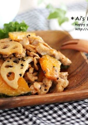 豚肉とかぼちゃのオイマヨ炒め＊-レシピのメイン写真