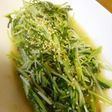 豆苗と水菜の炒め物