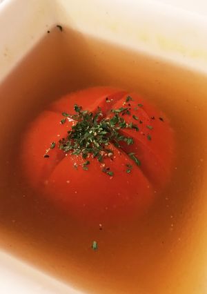 電子レンジで簡単！トマトまるごとスープ♡-レシピのメイン写真