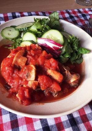 鶏肉ときのこのトマト煮-レシピのメイン写真