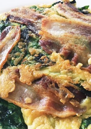 たこ焼き粉で簡単ヘルシー洋風お好み焼き-レシピのメイン写真