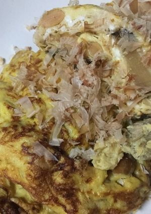 納豆と椎茸の甘煮のオムレツ-レシピのメイン写真