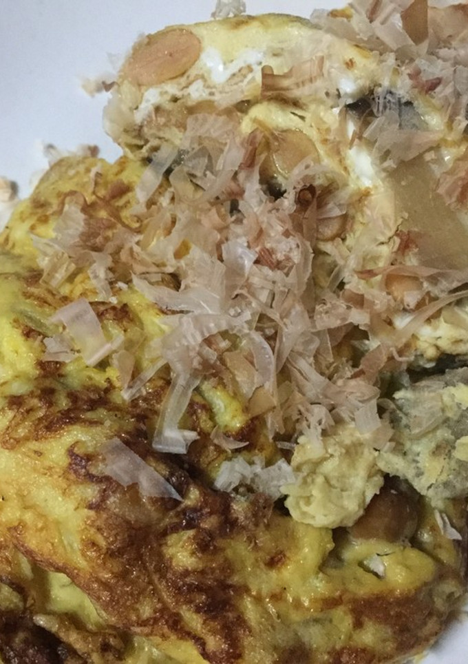 納豆と椎茸の甘煮のオムレツ-レシピのメイン写真