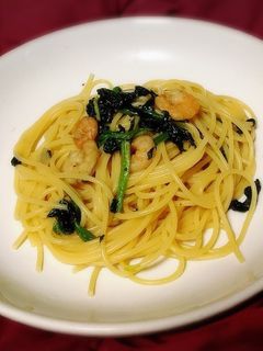 簡単!えびとほうれん草の和風パスタ-レシピのメイン写真