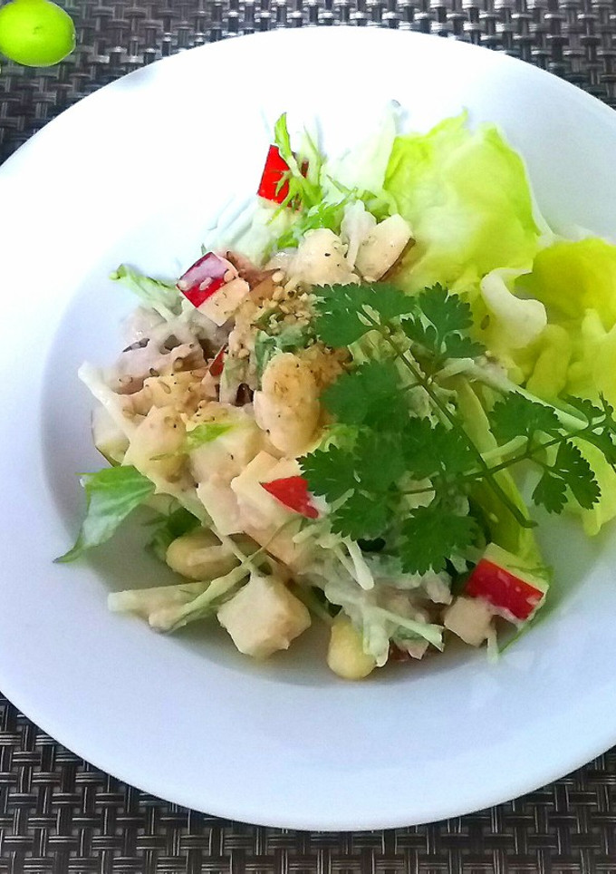 大豆と水菜と林檎のサラダ-レシピのメイン写真