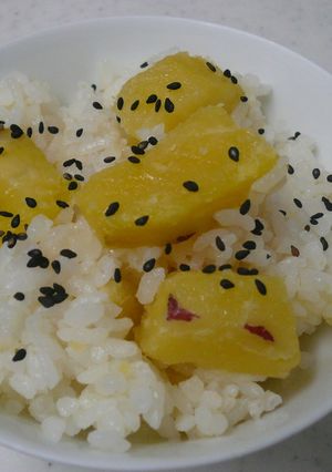もちもちサツマイモご飯-レシピのメイン写真