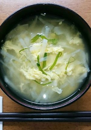 青じそ爽やか♪新玉ねぎと大根の味噌汁-レシピのメイン写真