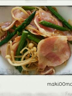 アスパラベーコンのレモンバター炒め-レシピのメイン写真