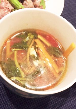 材料入れるだけ！簡単タイ風スープ-レシピのメイン写真
